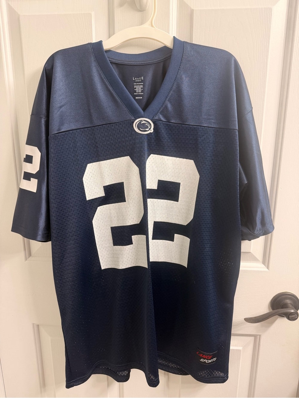 Men's Navy Blue Penn State Lance #22 Football Jersey